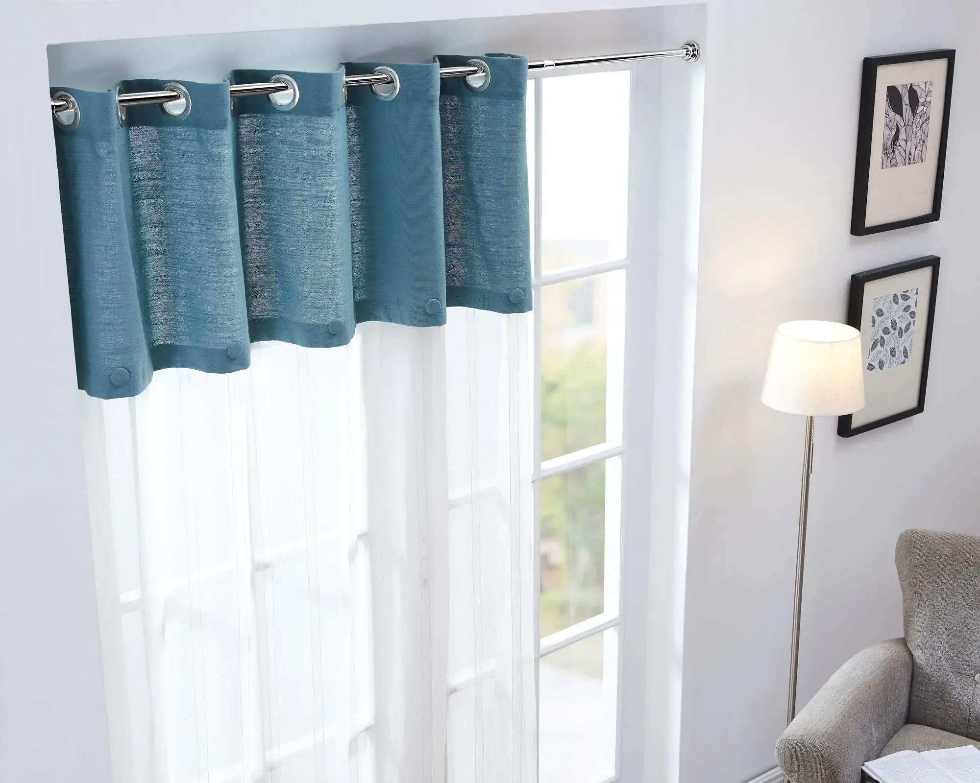 Hiçbir matkap Modern banyo perdesi çubuklar kapı pencere perde direkleri ayarlanabilir uzatılabilir perde çubuk