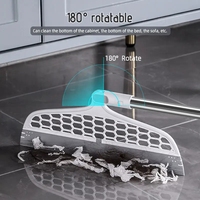 Balai magique rotatif en caoutchouc, balai en Silicone, balai à main, balai anti-poussière, raclette de nettoyage des sols de la maison, essuie-glace, ustensiles ménagers, 180