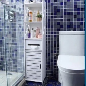 Mueble de Almacenamiento Móvil Moderno e Impermeable para Sala de Estar, con Cuatro Niveles, Multifuncional y Sostenible, de Plástico - Product Image 4