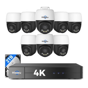 Kit de caméra de sécurité CCTV PTZ Hiseeu 8MP avec vision nocturne couleur, système de caméra de sécurité PTZ extérieure, stockage sur carte TF 4K, rotation PK-8YHD98 PTZ - Product Image 1