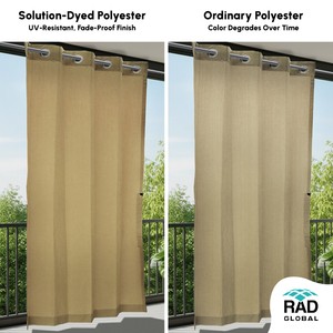 Buy <b>Tan</b> Water Repellent Premium Outdoor Curtains with Warm Neutral Elegance for Modern Patios Balconies and Garden Retreats - Product Image 2