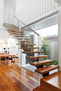 Escaliers intérieurs en bois personnalisés Escaliers modernes à simple/double poutre Mono Steel Stringer Flight <span class=keywords><strong>Escalier</strong></span> en bois massif - Product Image 2
