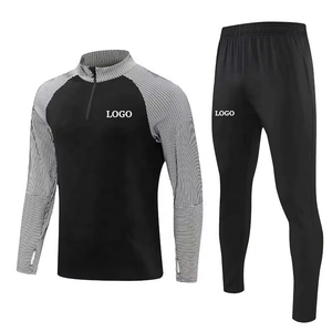 Inclusive Full-Zip Football Training Tracksuit for Plus Sizes Custom Name Logo Long Sleeves Pants Extended Sizes Available - Product Image 2