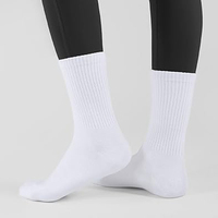 Chaussettes de sport classiques solides personnalisées pour hommes et femmes, chaussettes de sport personnalisées, chaussettes en coton tricoté de haute qualité, logo personnalisé