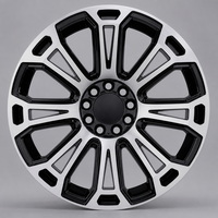 Nouvelle jante en alliage d'aluminium forgé, design Y Mesh, bicolore, finition usinée argent brillant et noir, logo personnalisé, jante de voiture 5x114.3