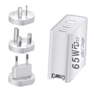 Chargeur USB C 65W PD 3.0 à double port, adaptateur de charge rapide pour ordinateur portable, téléphone, tablette - Product Image 2