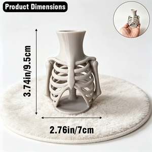 Portapenne Scheletro Toracico Stampato in 3D, Scatola Portaoggetti da Scrivania, Organizer per Cancelleria, Porta Pennelli Trucco, Decorazione Halloween, Regalo - Product Image 2