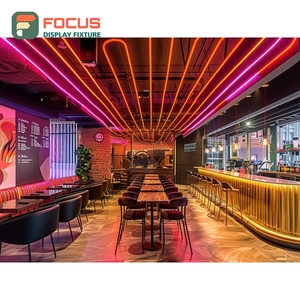 Integrated Coffee Display Rack Syrup Bottle Shelf White Oak Cafe Merchandise Display Rack - Product Image 4