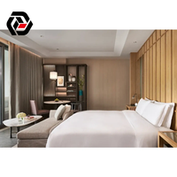 Ensemble de meubles de chambre d'hôtel 5 étoiles modernes sur mesure en gros, meuble TV en bois mat écologique, canapé individuel pour fenêtre, décoration murale