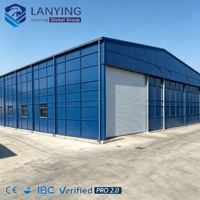 Garaje/Almacén Prefabricado de Acero Personalizado, Construcción Rápida, Gran Vano, Panel Sándwich Q235/Q355, Diseño Moderno, 1 Año de Garantía