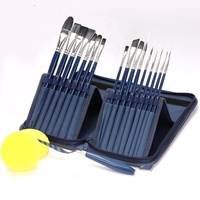 12 pièces adulte Art aquarelle huile Gouache acrylique peinture pinceaux avec poils en nylon manche en bois pour artistes OEM personnalisable