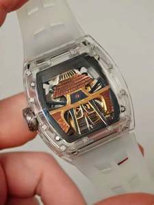 Reloj de Hombre Super Design 47 con Tourbillon de Cuerda Manual, Reloj Mecánico de Aleación de Titanio con Caja de Cristal, Reloj de Primera Calidad para Hombre - Product Image 6