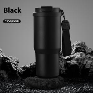 2025 Vente chaude 6e génération Double couche tasse thermos sous vide avec corde de transport de paille et une couverture pour trois boissons - Product Image 6