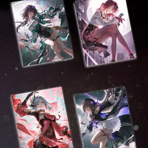 Venta caliente tamaño A5 tarjetas coleccionables tablero de papel de color desnudo Doujin juguetes agua beso diosa historia Waifu <span class=keywords><strong>Ganyu</strong></span> regalo de Navidad - Product Image 3