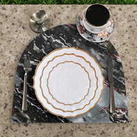 Assiettes de présentation en verre de luxe de 33 cm (13 pouces) avec bord doré, style américain, en verre émaillé, pour la location, lot de 100 pièces