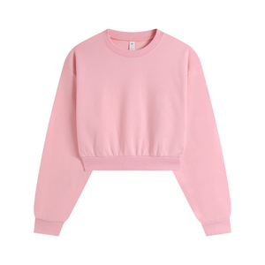 Sweat-shirt court à col rond de haute qualité pour femme, automne-hiver, yoga, fitness, décontracté - Product Image 2