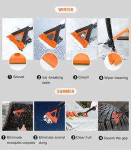 Brosse de voiture à long manche détachable Ultra avec <span class=keywords><strong>pelle</strong></span> à glace et <span class=keywords><strong>pelle</strong></span> de nettoyage de vitres Éponge en <span class=keywords><strong>chenille</strong></span> douce pour un nettoyage de véhicule sans effort - Product Image 5