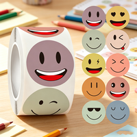 Autocollants personnalisés Haoxuan OEM en rouleau, autocollants imprimés imperméables, étiquettes de récompense colorées, autocollants mignons au design de dessins animés