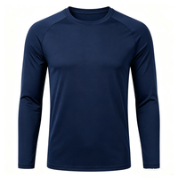 Vente en gros de t-shirts de sport à manches longues personnalisés pour hommes, 100% polyester, à séchage rapide, anti-transpiration, vêtements de sport en gros pour équipes, OEM