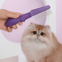 Ciseaux professionnels pour animaux de compagnie en caoutchouc, outil de toilettage pour chiens et chats, démêlage quotidien, multicolores