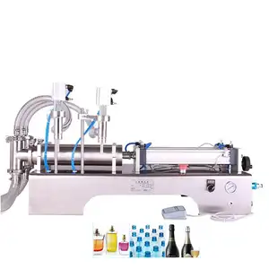 Air cylinder counting 1/2 filling nozzle manual liquid filling machine for water juice beverage liquid material