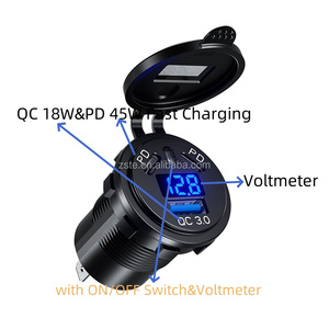 Cargador de Coche Kewig de Alta Calidad OEM QC18W PD45W <span class=keywords><strong>USB</strong></span> Tipo-C de Doble Puerto con Carga Rápida, Interruptor Independiente y Resistente al Agua, Accesorios para Coche - Product Image 2