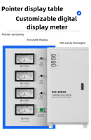 Régulateurs de tension entièrement en cuivre 50KVA 60KVA, stabilisateurs à commande servo-moteur 380V 440V 415V Triphasé 50Hz