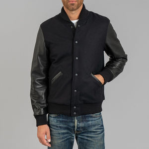 Nouveautés : Blouson universitaire pour homme, design OEM, manches en cuir sur mesure, très demandé, pour l'hiver. - Product Image 3