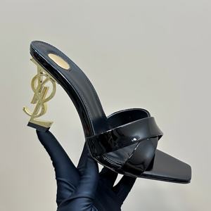 Sandalias de Tacón Alto de Cuero Genuino Transpirables para Mujer, de Alta Calidad, Elegantes, para Fiestas, de Marca, para Verano - Product Image 1