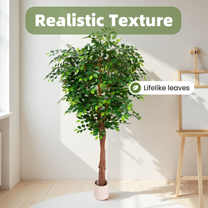 Albero di Olmo Banyan Artificiale ad Alta Simulazione, Grande Pianta da Pavimento per Decorazione d'Interni e Atmosfera in Soggiorno - Product Image 5