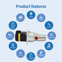 Pompe à engrenages à entraînement magnétique haute précision 316L 5ml/rev 4L/min Stepper 2 bar pour le dosage, le transfert et le remplissage de produits alimentaires, de boissons et de laboratoire OEM