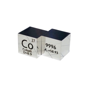 Cubo di Cobalto Puro 99,96% 8,8g Elemento Intagliato della Tavola Periodica 10x10x10mm - Product Image 1