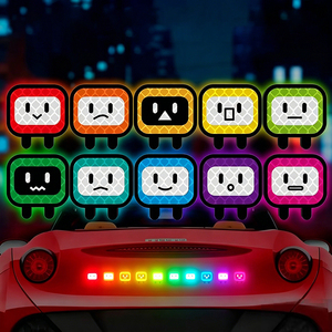 Autocollants réfléchissants YECAI Personality Block Man, autocollants d'avertissement de sécurité nocturne pour voiture, vélo électrique, moto, adaptés à <span class=keywords><strong>Honda</strong></span>, BMW - Product Image 1
