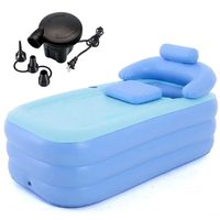 Baignoire gonflable portable pliable en PVC pour une seule personne adulte Spa Hot Tub
