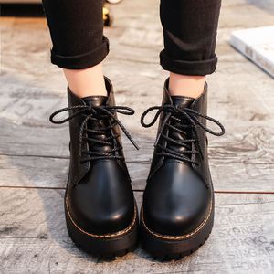 Botas de Mujer Populares de Estilo Occidental con Cordones, Suela Gruesa, Tacón Cuadrado, Punta Redonda y Ajuste Delgado - Product Image 3