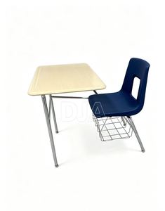 DJA DCT-0007 Hard Plastic Modern School Chrome Finish Combo Desk Hard Plastic Top <strong>Bookrack</strong> 18mm Thick 200kg Capacity 15-Year - Product Image 3