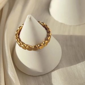 SUMMLY-Bagues vintage en acier inoxydable plaqué <span class=keywords><strong>or</strong></span> 18 carats, petits <span class=keywords><strong>cubes</strong></span>, bijoux tendance - Product Image 5
