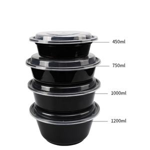 Cuencos redondos de plástico pp para preparación de comida, cuencos para ensalada vegana, 32OZ, para sopa, desechable, con tapa, para embalaje de microondas - Product Image 4