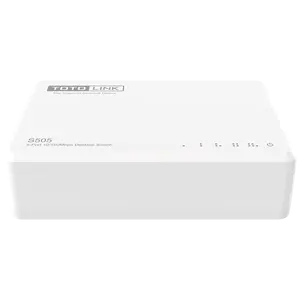 Großhandel ethernet schalter 5ports-TOTOLINK S505 5Port Switch 10/100 Mpbs Fast Ethernet Speed Desktop schaltnetzteil netzwerk switches verwaltet