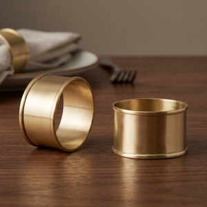 Elegant Gold Napkin <b>Rings</b> Set of 2 Durable and Stylish Perfect for Weddings Dinners or Special Occasions - Product Image 1