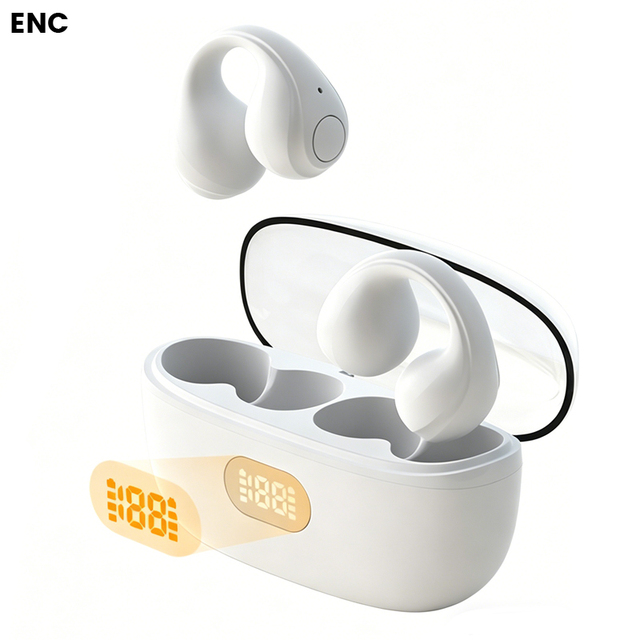 Headset JS352 Transparent Clip-On Earphones Sports Headphones LED IPX5 Waterproof BT 5.3 Wireless BT Earphone