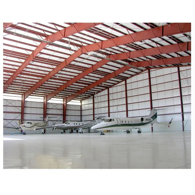 Construcción de Hangar de Metal para Taller, suministro de fábrica, estructura de acero de haz I