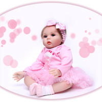Muñeca Bebé Reborn Realista de 55 CM (22 Pulgadas), Linda Niña Hecha a Mano, Silicona Suave, Simulación de Bebés Reborn, Juguete, Regalo para Niños