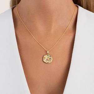 Colgante de la Constelación de Zodiaco Zoryn, Cadena Suelta Básica para DIY, con Baño de Oro de 18K en Cobre por Electroplacado al Vacío - Product Image 5