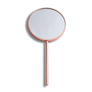 Hot Promotion Rose Gold Customized Logo Hand Held Pocket <b>Makeup</b> <b>Mirror</b> - Product Image 1
