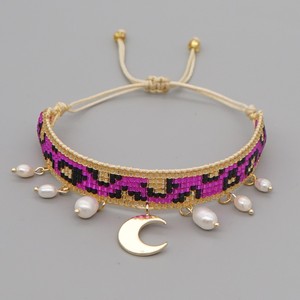 Go2boho Bracelets léopard pour les femmes mauvais œil <span class=keywords><strong>lune</strong></span> étoile charme bijoux bracelet Miyuki - Product Image 5
