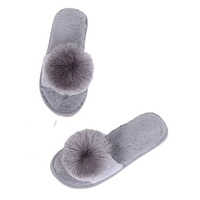 Nouvelles sandales en fourrure pour femmes, design automne-hiver, pantoufles moelleuses d'intérieur, fourrure synthétique, vente en gros de chaussures en fourrure