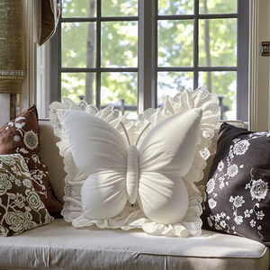 Alta qualidade laço borboleta-inspirado brinquedo de pelúcia travesseiro macio elegante decorativo jogue para casa carro quarto uso ao ar livre para assento - Product Image 1