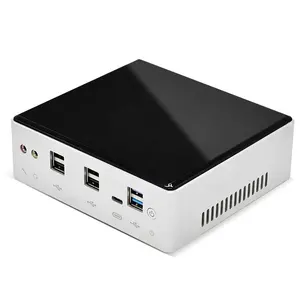 מיני מחשב גיימר i7 10510U i5 8250U Quad Core 2 * DDR4 2 * רשתות Lan M.2 NVMe Win10 win 11 wiFi HD NUC Slim מחשב 4K טלוויזיה תיבה