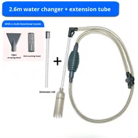 Accessoires d'aquarium : Dispositif vibrant de vidange d'eau pour aquarium avec aspirateur manuel, lave-sable et pompe à eau en plastique pour salon